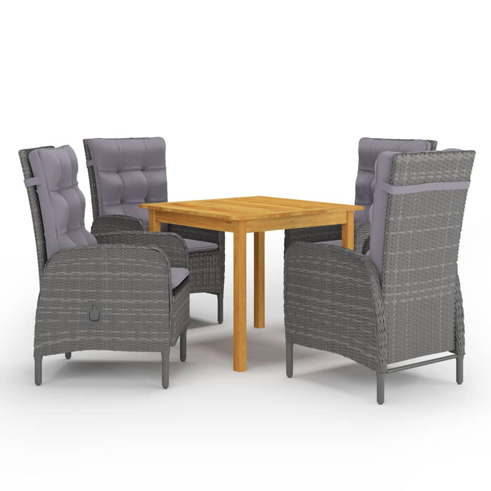 Set mobilier de grădină, 5 piese, gri WALTI