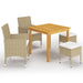 Set mobilier de grădină, 5 piese, bej - WALTI WALTI