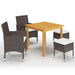 Set mobilier de grădină, 5 piese, maro - WALTI WALTI