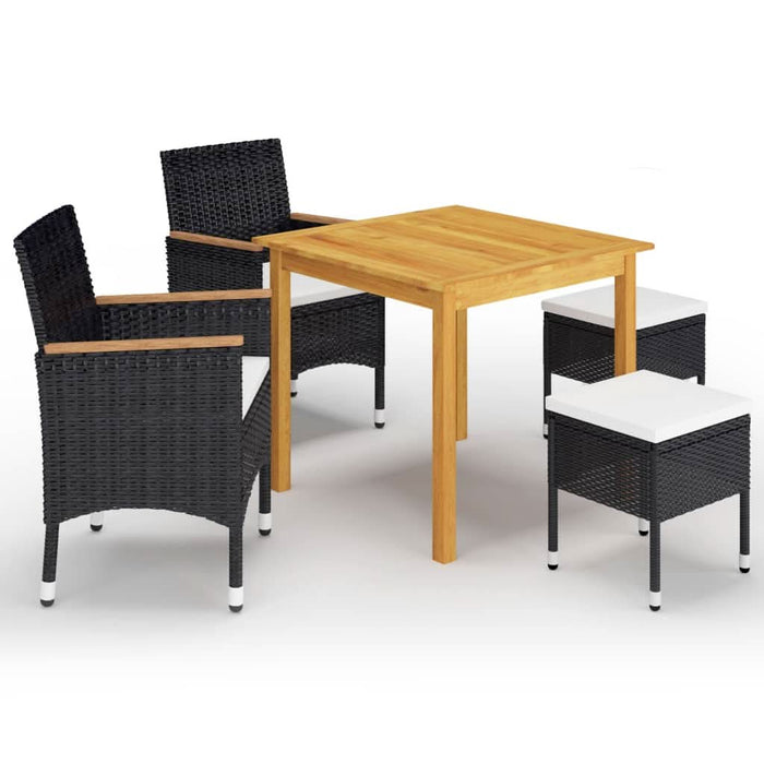 Set mobilier de grădină, 5 piese, negru - WALTI WALTI