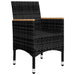 Set mobilier de grădină, 5 piese, negru - WALTI WALTI