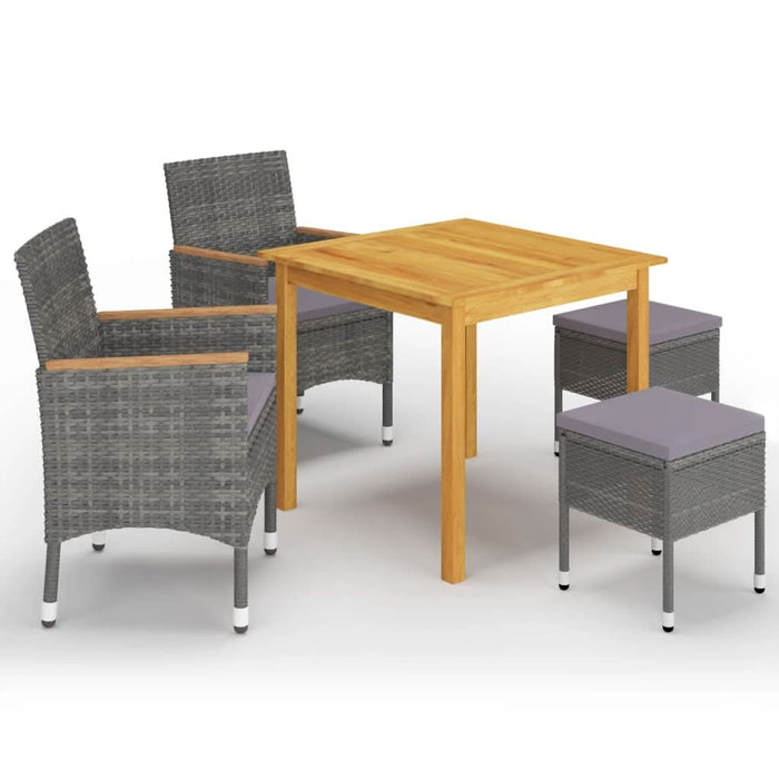 Set mobilier de grădină, 5 piese, gri - WALTI WALTI