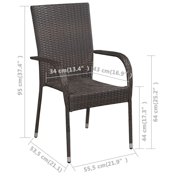 Set mobilier de grădină, 3 piese, maro - WALTI WALTI