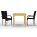 Set mobilier de grădină, 3 piese, negru - WALTI WALTI