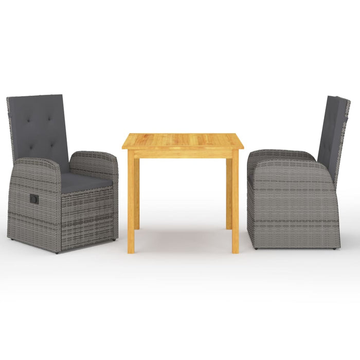 Set mobilier de grădină, 3 piese, gri - WALTI WALTI