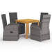Set mobilier de grădină, 5 piese, gri - WALTI WALTI