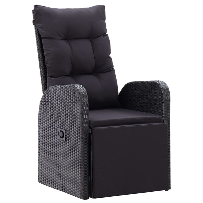 Set de masă pentru grădină, 5 piese, negru - WALTI WALTI