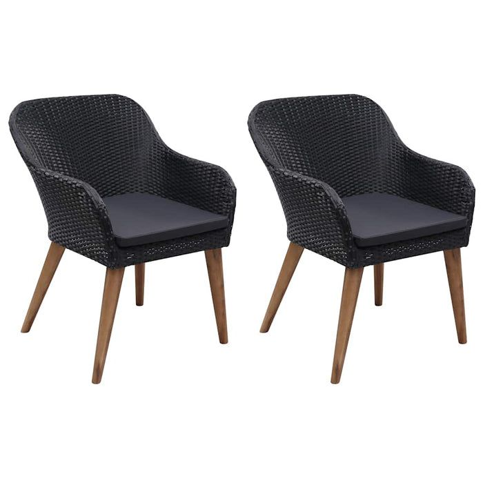 Set mobilier de grădină, 3 piese, negru - WALTI WALTI