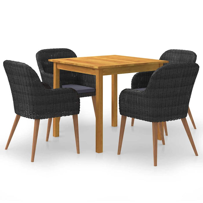 Set mobilier de grădină, 5 piese, negru - WALTI WALTI