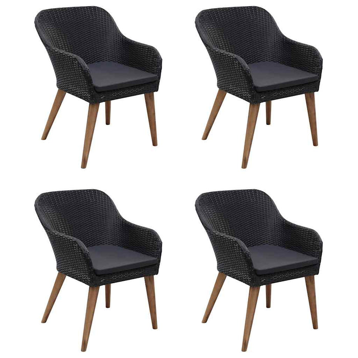Set mobilier de grădină, 5 piese, negru - WALTI WALTI