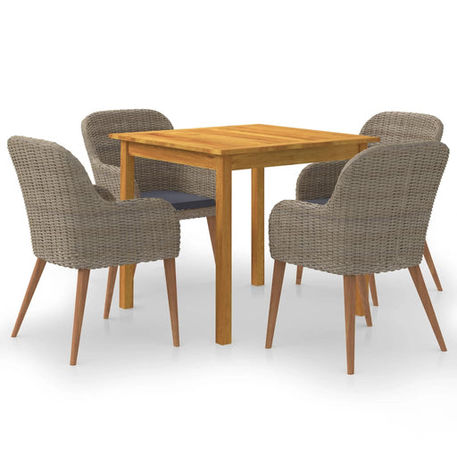 Set mobilier de grădină, 5 piese, maro - WALTI WALTI