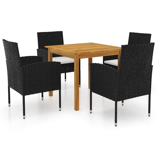 Set mobilier de grădină, 5 piese, negru - WALTI WALTI