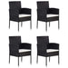 Set mobilier de grădină, 5 piese, negru - WALTI WALTI