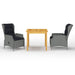 Set mobilier pentru grădină, 3 piese, gri deschis - WALTI WALTI