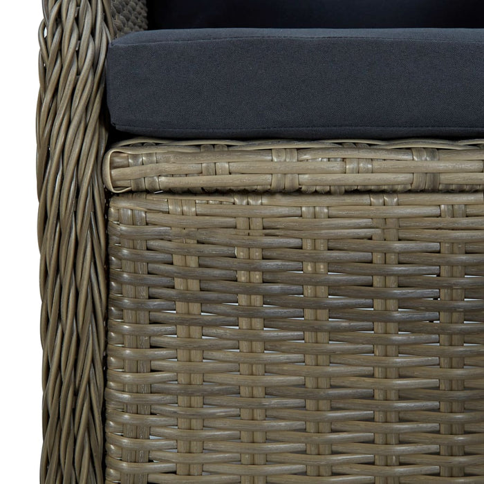 Set mobilier de grădină, 3 piese, maro WALTI
