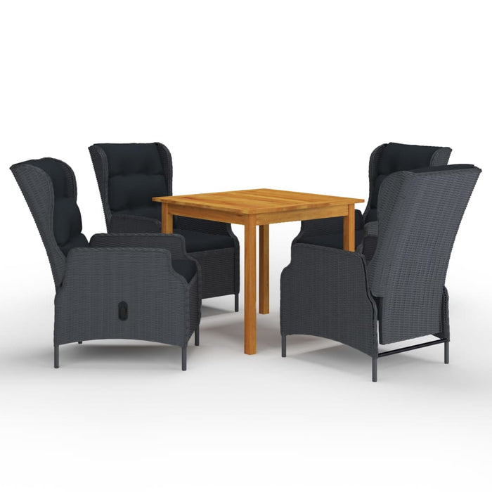 Set mobilier de grădină, 5 piese, gri închis - WALTI WALTI