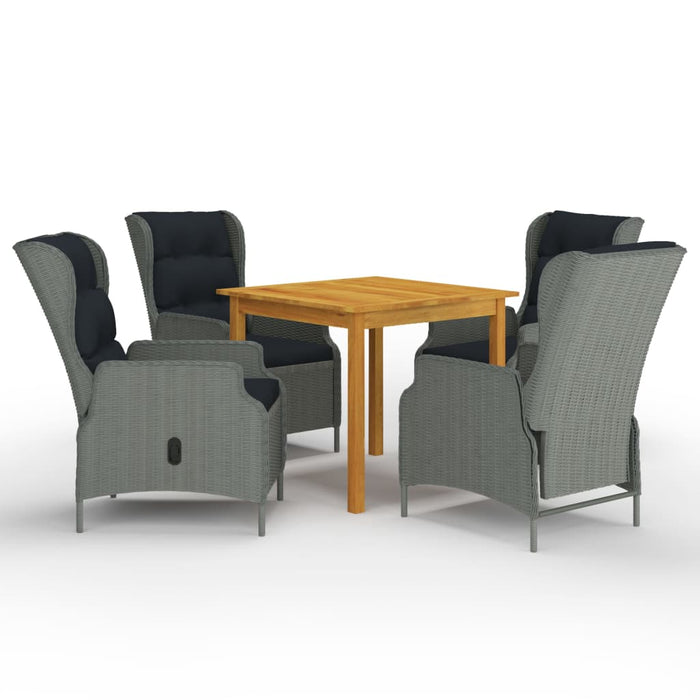 Set de mobilier pentru grădină, 5 piese, gri deschis WALTI