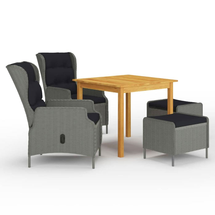 Set mobilier de grădină, 5 piese, gri deschis - WALTI WALTI