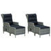 Set mobilier de grădină, 5 piese, gri deschis - WALTI WALTI
