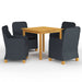 Set mobilier de grădină, 5 piese, gri închis - WALTI WALTI
