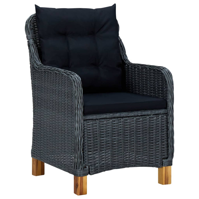 Set mobilier de grădină, 5 piese, gri închis WALTI