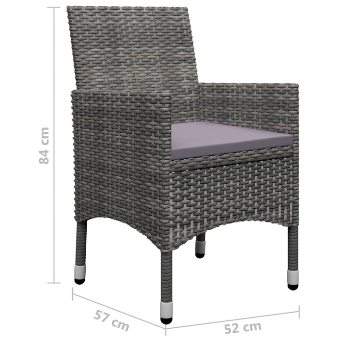 Set mobilier de grădină, 5 piese, gri WALTI