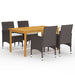 Set mobilier de grădină, 5 piese, maro - WALTI WALTI
