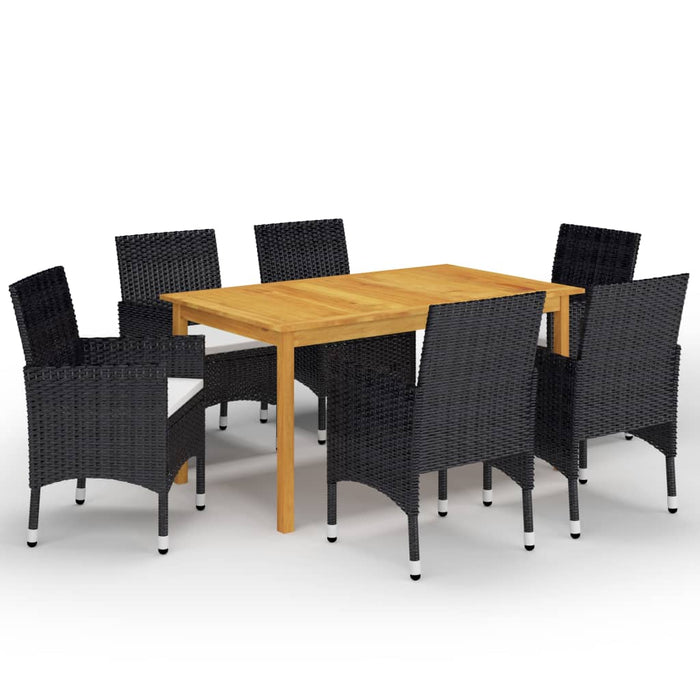 Set mobilier de grădină, 7 piese, negru - WALTI WALTI