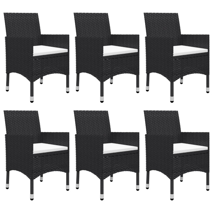 Set mobilier de grădină, 7 piese, negru - WALTI WALTI