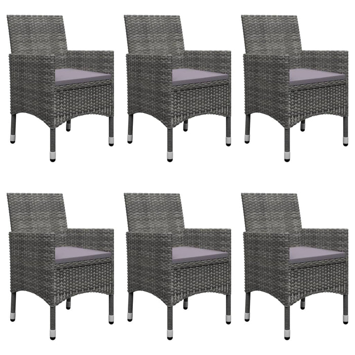 Set mobilier de grădină, 7 piese, gri WALTI