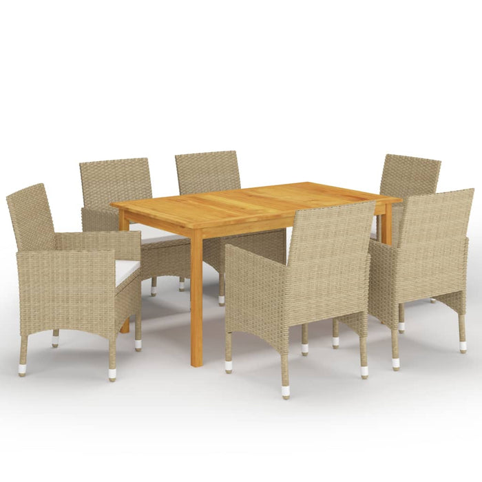 Set mobilier de grădină, 7 piese, bej WALTI