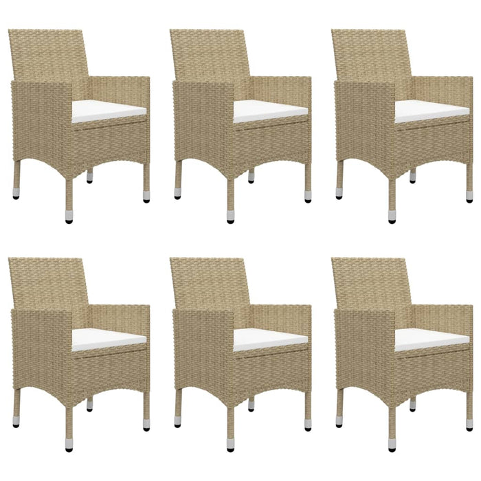 Set mobilier de grădină, 7 piese, bej WALTI