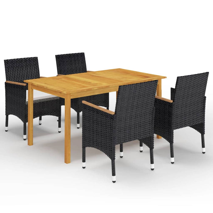 Set mobilier de grădină, 5 piese, negru - WALTI WALTI