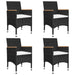 Set mobilier de grădină, 5 piese, negru - WALTI WALTI