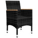 Set mobilier de grădină, 5 piese, negru - WALTI WALTI