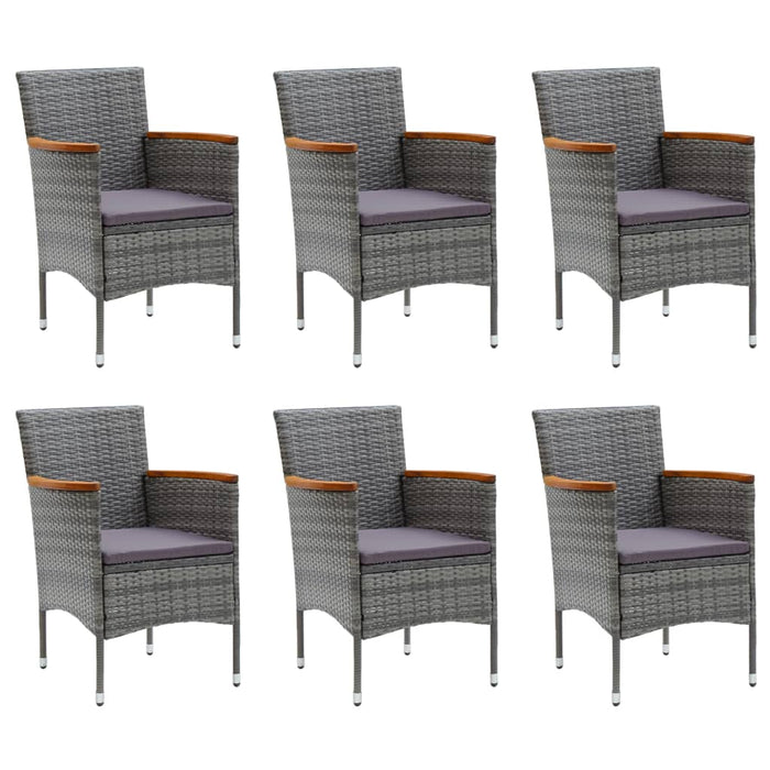 Set mobilier de grădină, 7 piese, gri WALTI