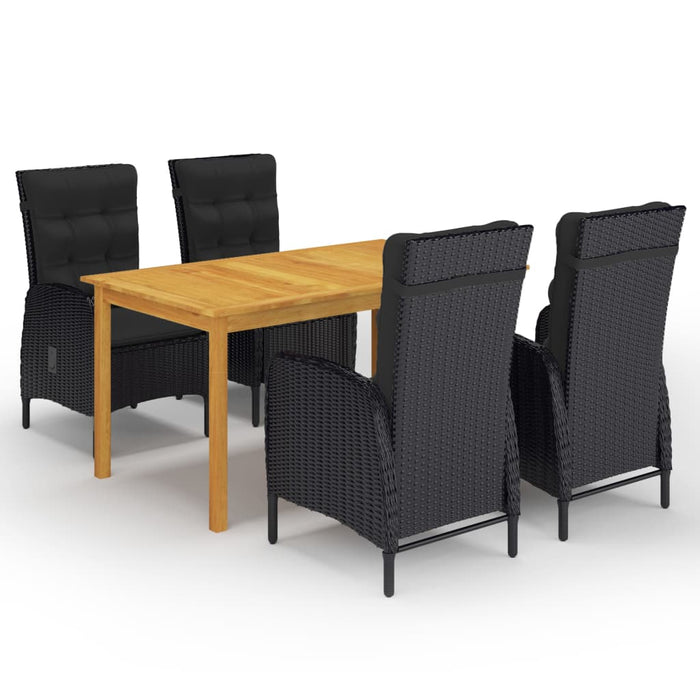 Set mobilier de grădină, 5 piese, negru - WALTI WALTI