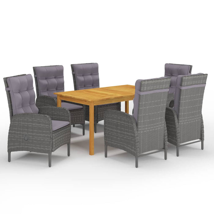 Set mobilier pentru grădină, 7 piese, gri WALTI