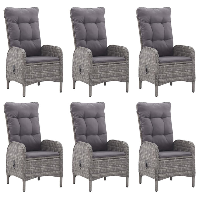 Set mobilier pentru grădină, 7 piese, gri WALTI