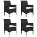 Set mobilier de grădină, 7 piese, negru - WALTI WALTI