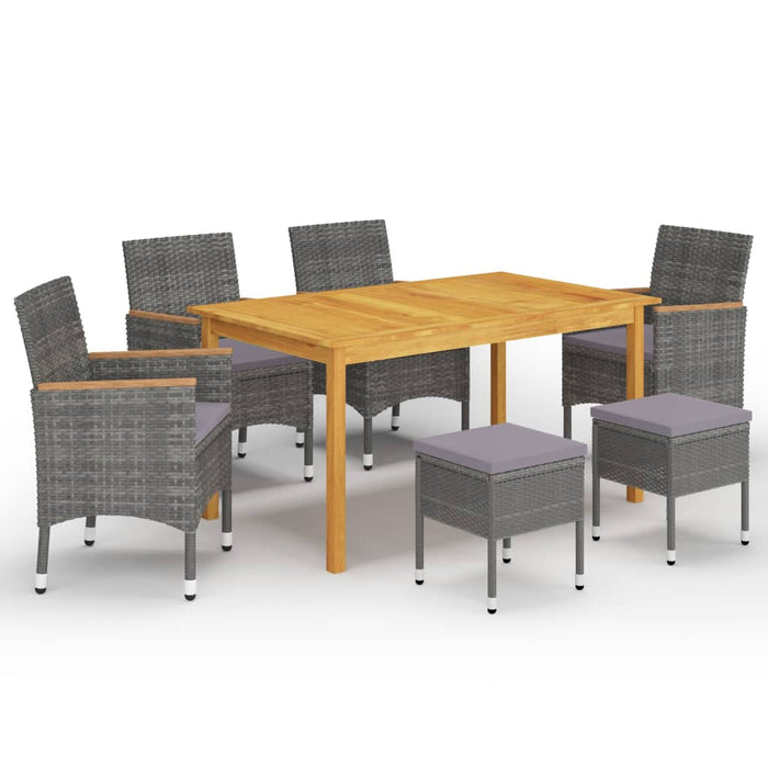 Set mobilier de grădină, 7 piese, gri - WALTI WALTI