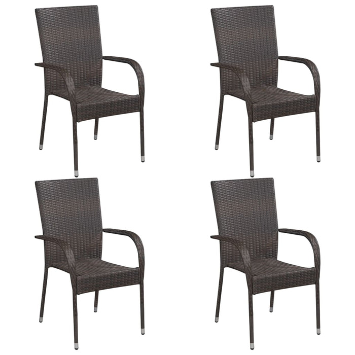 Set mobilier de grădină, 5 piese, maro WALTI
