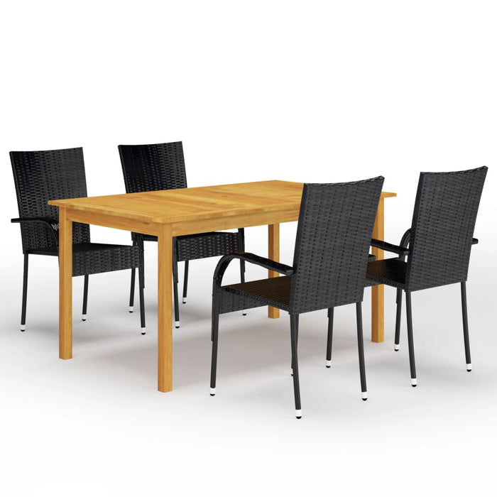 Set mobilier de grădină, 5 piese, negru - WALTI WALTI