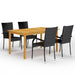 Set mobilier de grădină, 5 piese, negru - WALTI WALTI