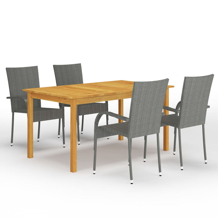 Set mobilier pentru grădină, 5 piese, gri WALTI