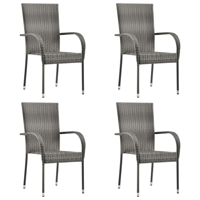 Set mobilier pentru grădină, 5 piese, gri WALTI