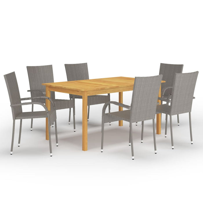 Set mobilier pentru grădină, 7 piese, gri - WALTI WALTI