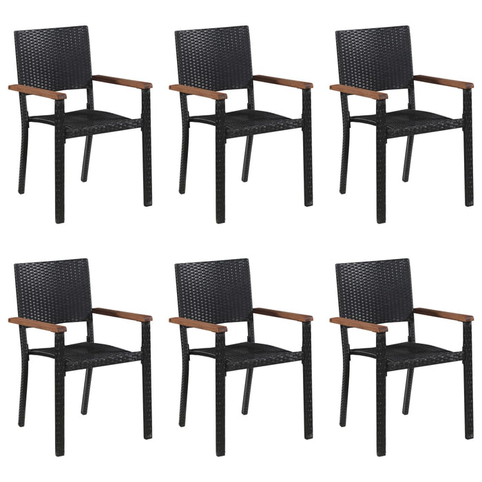 Set mobilier de grădină, 7 piese, negru - WALTI WALTI