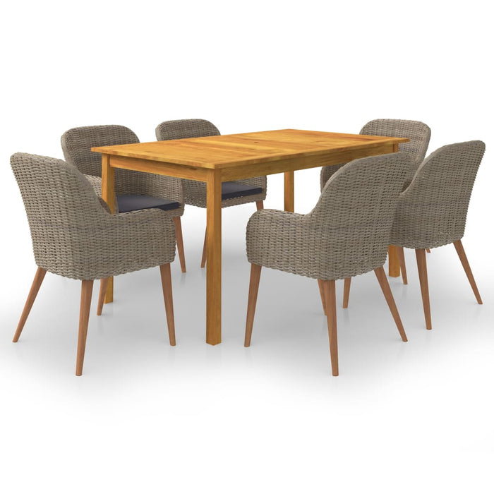 Set mobilier de grădină, 7 piese, maro - WALTI WALTI