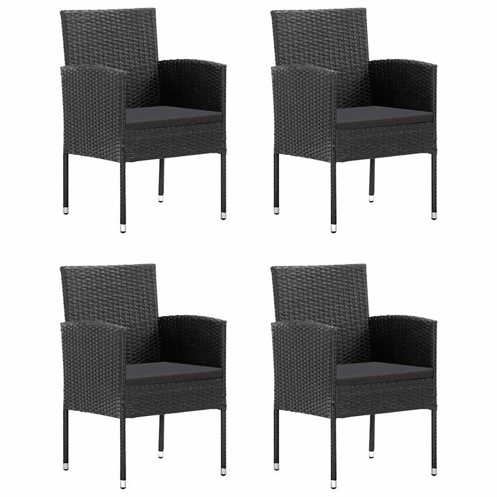 Set mobilier de grădină, 5 piese, negru WALTI
